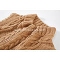Women's Knitted Zip Through Cable Vest Cardigan